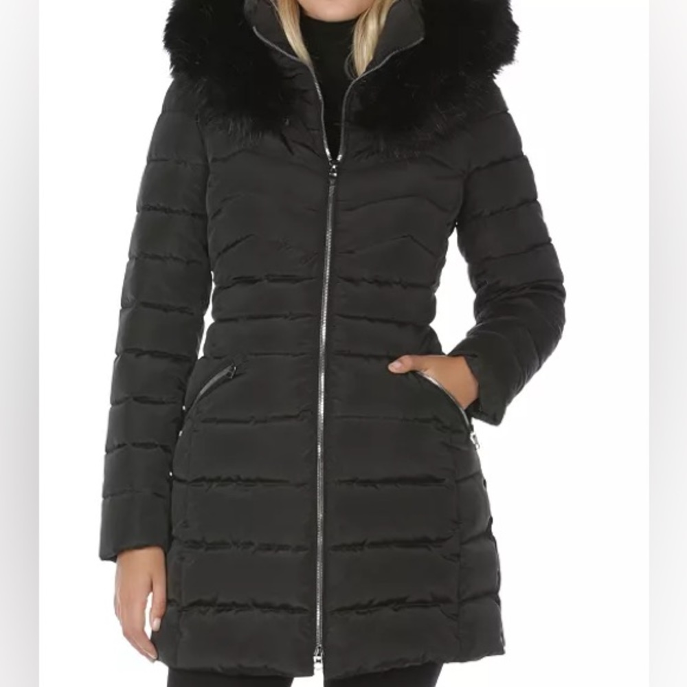 LAUNDRY BY SHELLI SEGAL
Women's Faux-Fur-Trim Hooded Puffer Coat